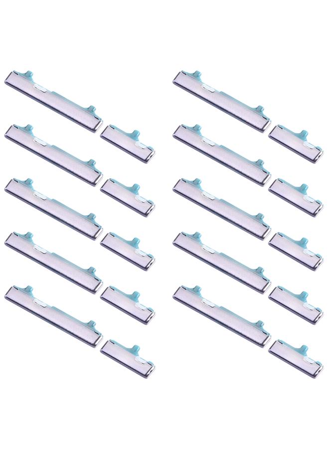 erorex For Samsung Galaxy S21 5G SM-G991 10pcs Power Button + Volume Control Button(Black) - Image 1