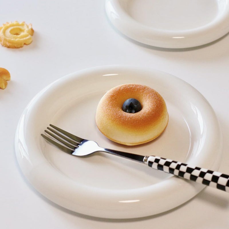 Amosfun Ceramic Pasta Food Tray Munchies Dinner Plate  76 Inch Ceramic Dish Plate Key Jewelry Trinkets Storage Tray - Image 3