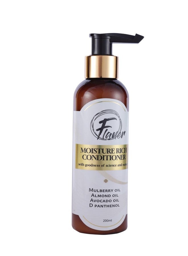 Flaner Moisture Rich Hair Conditioner for Women & Men - With Mulberry Oil, Almond Oil, Avocado Oil & D-Panthenol | Deep Hair Nourishment & Repair | For Dry, Frizzy, Damaged Hair | 200ml (Pack of 1) - Image 2