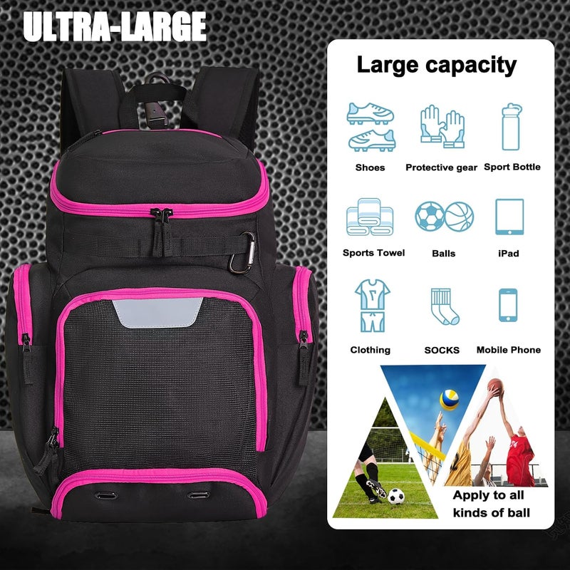 LARIPOP Basketball Backpack Large Sports Bag, Gym Bag with Ball Compartment and Shoe Compartment to Store Sports Shoes Water Bottles Laptops and Daily Necessities, Widely Used in Basketball, Soccer - Image 3