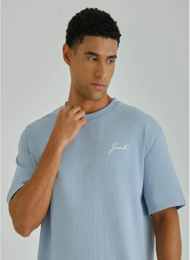 غانت Gant Ramadan Collection  Men's Blue Ramadan Short Sleeve T-Shirt