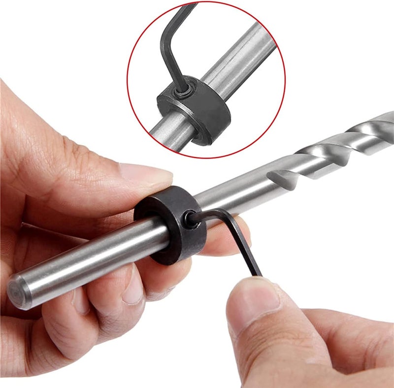 Utoolmart 6mm Bore Drill Stop, Drill Bit Depth Holder, Set Screw Style, Black Oxide Carbon Steel 2Pcs - Image 5