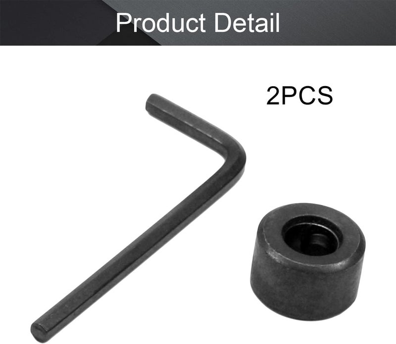 Utoolmart 6mm Bore Drill Stop, Drill Bit Depth Holder, Set Screw Style, Black Oxide Carbon Steel 2Pcs - Image 3