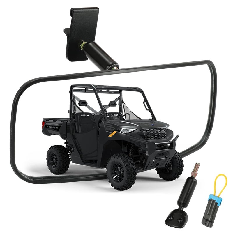 SUNPIE Ranger Rearview Mirror, UTV Mirrors for Polaris Ranger XP, Crew, 500, 1000, 570, 900, Pro XD, Full-Size, XP 1000, Ranger EV (2013-2025), UTV Side by Side Rear View Mirror