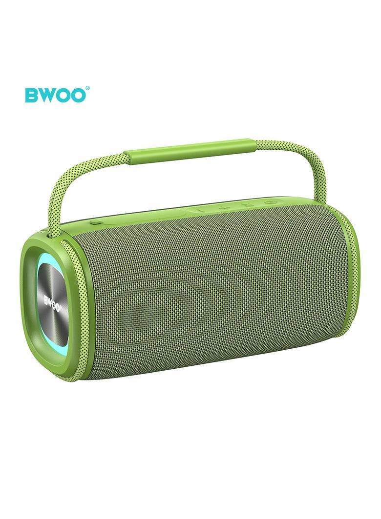 BWOO Dual Bass Wireless Speaker Green - Image 1