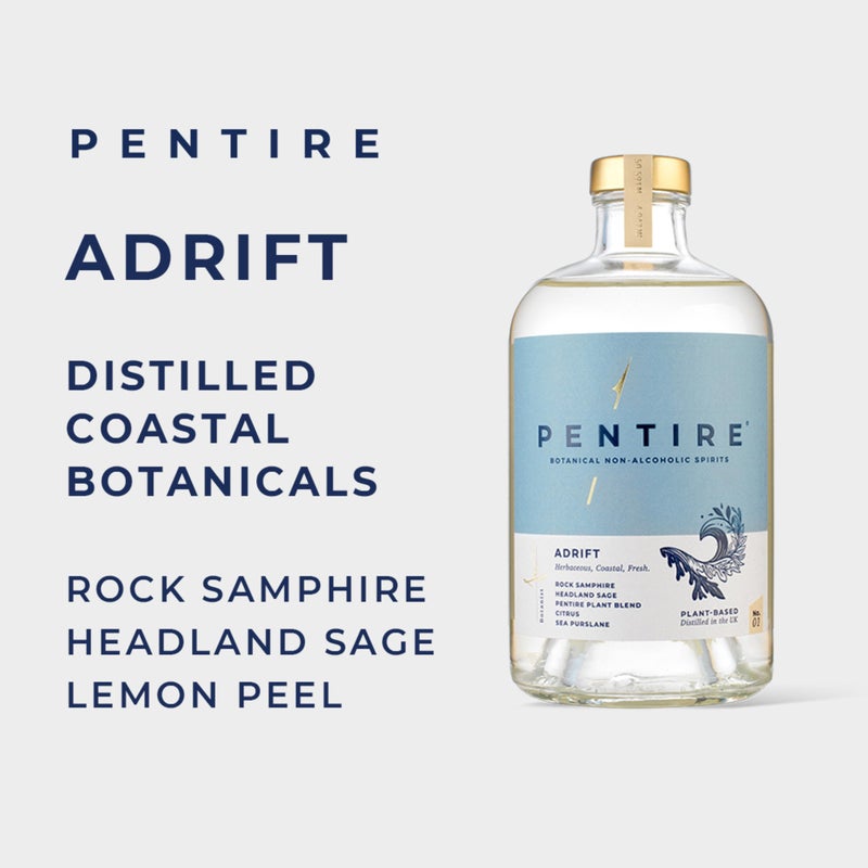 Pentire Adrift 70cl - Botanical Alcohol Free Spirit - Distilled from Native Cornish Plants - No Added Sugar - Vegan - No Artificial Flavours & Colourings - Non Alcoholic Spirit - Image 2