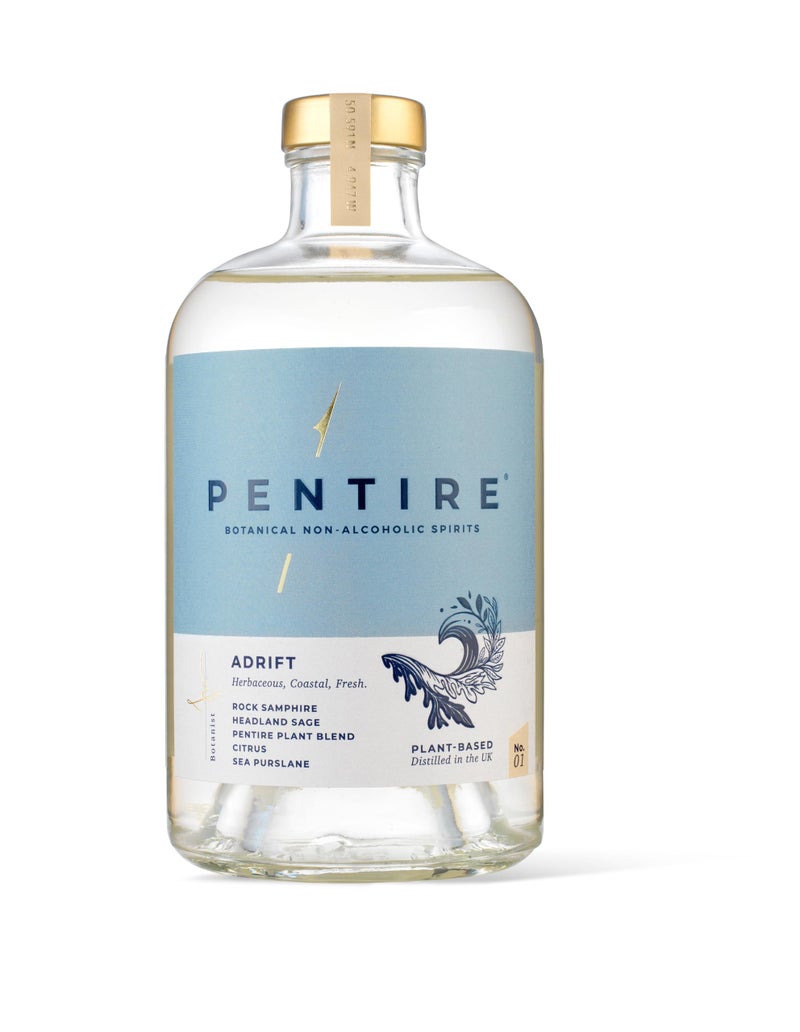 Pentire Adrift 70cl - Botanical Alcohol Free Spirit - Distilled from Native Cornish Plants - No Added Sugar - Vegan - No Artificial Flavours & Colourings - Non Alcoholic Spirit - Image 1