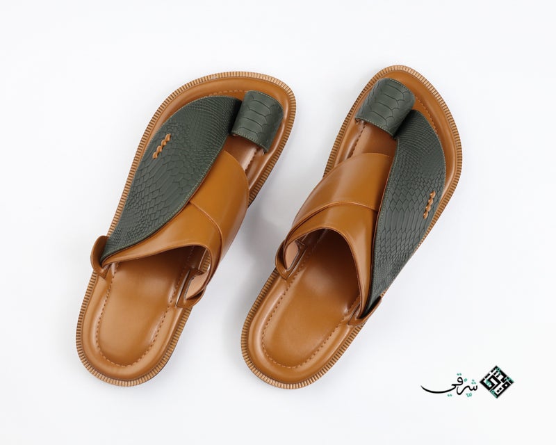 Eastern Sandal Zubairiya Naal | Made in Saudi Arabia | Leather Green - Image 2