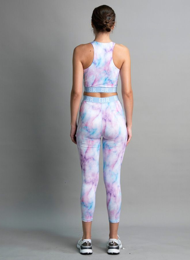 Mei Stylish Tie Dye Gym Fitness Yoga Workout Sports Wear Set - Image 2