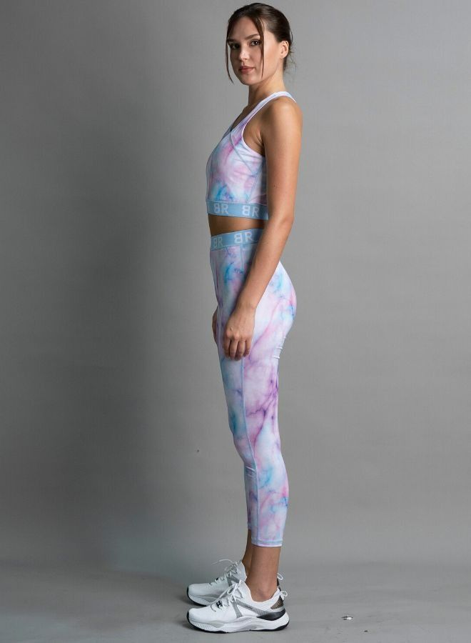 Mei Stylish Tie Dye Gym Fitness Yoga Workout Sports Wear Set - Image 3
