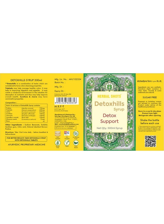 HERBAL HILLS Herbal Hills Detoxhills Herbal Shots 500 ml (500 ml Pack of 1)  - Image 5