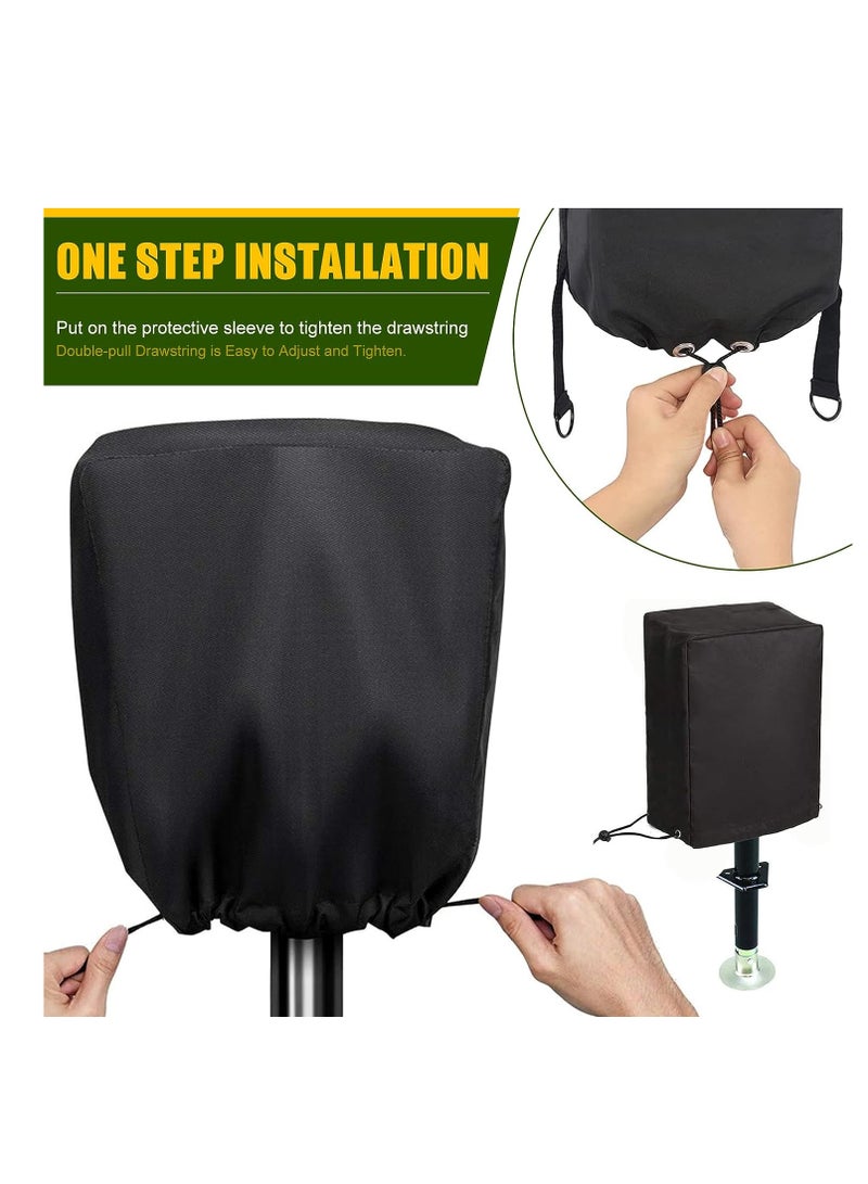 SYOSI RV Jack Cover, Electric Tongue Jack Cover, 420D Oxford Cloth, Sun and Waterproof, Universal Trailer RV Electric Tongue Kilometers Top Cover, Automotive Accessories  - Image 2
