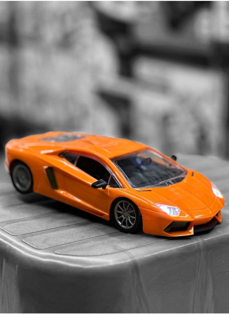 Splendid - Lamborghini Aventador Car Model, Diecast Pull Back Car Toy car,Toy Vehicles, Metal Toy Car Model - Pull Back Collection, Light and Sound, Boys Toys Kids Adults Gifts-ORANGE - Image 1