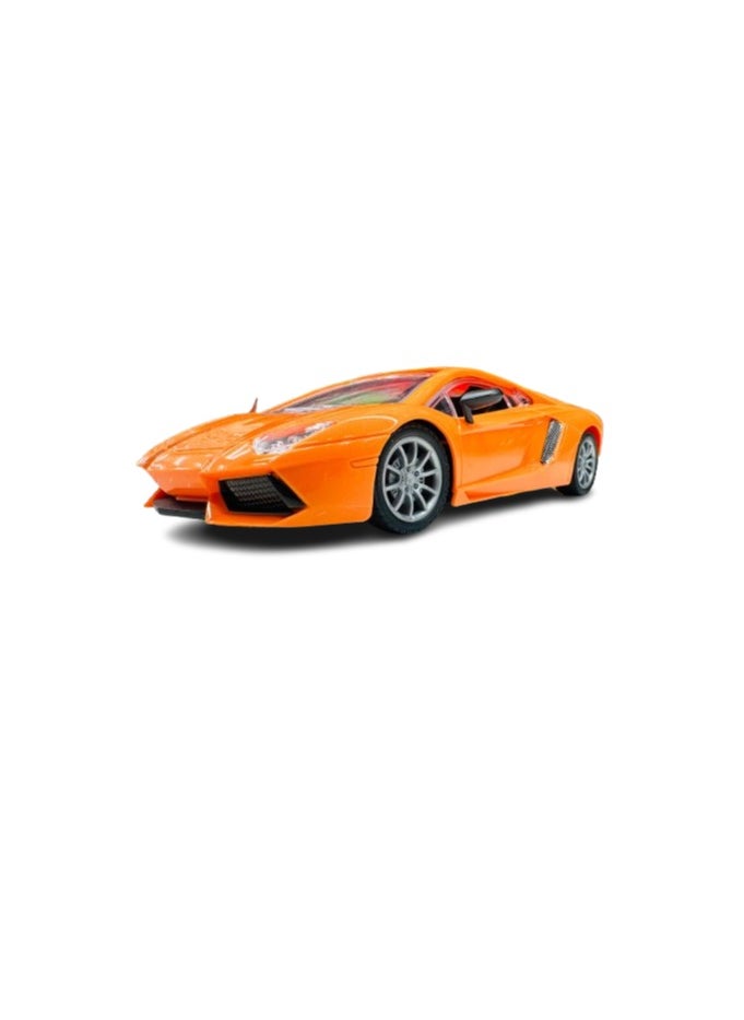 Splendid - Lamborghini Aventador Car Model, Diecast Pull Back Car Toy car,Toy Vehicles, Metal Toy Car Model - Pull Back Collection, Light and Sound, Boys Toys Kids Adults Gifts-ORANGE - Image 1