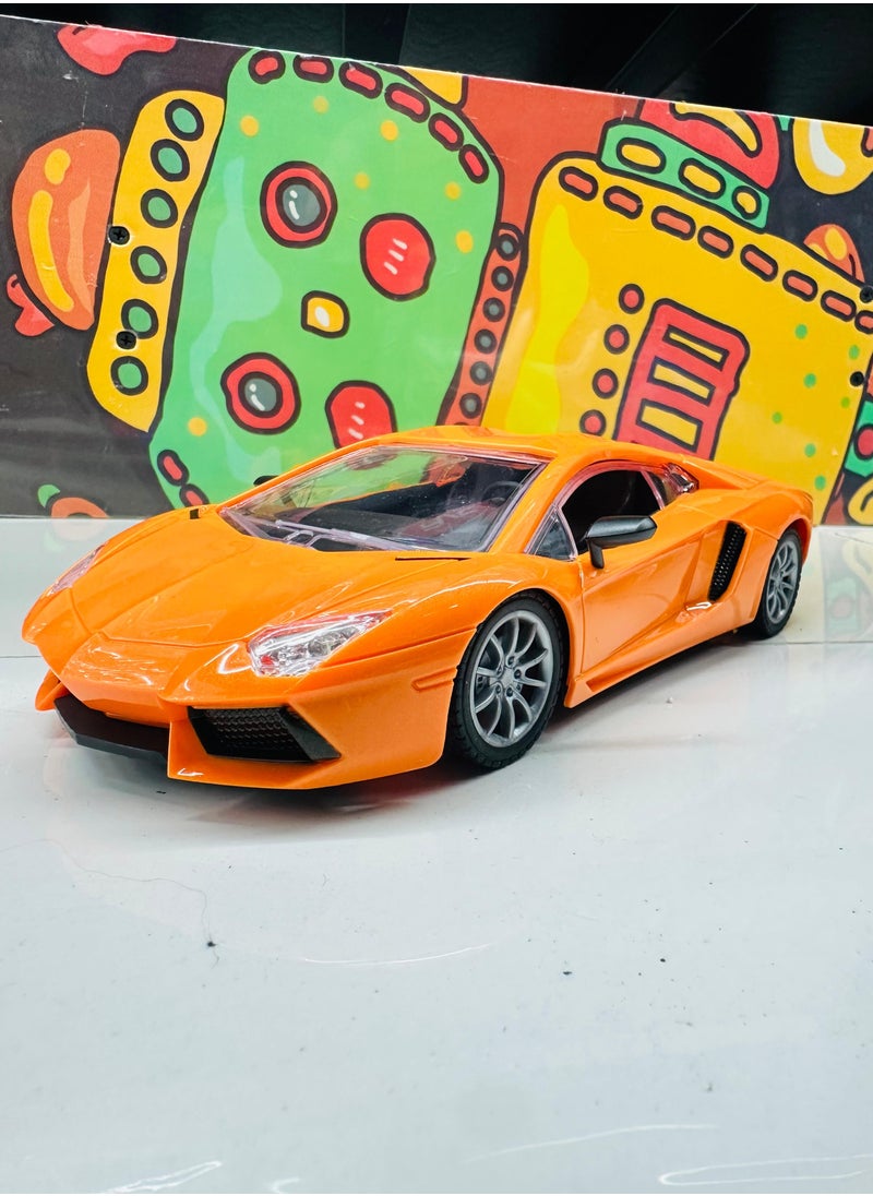 Splendid - Lamborghini Aventador Car Model, Diecast Pull Back Car Toy car,Toy Vehicles, Metal Toy Car Model - Pull Back Collection, Light and Sound, Boys Toys Kids Adults Gifts-ORANGE - Image 1