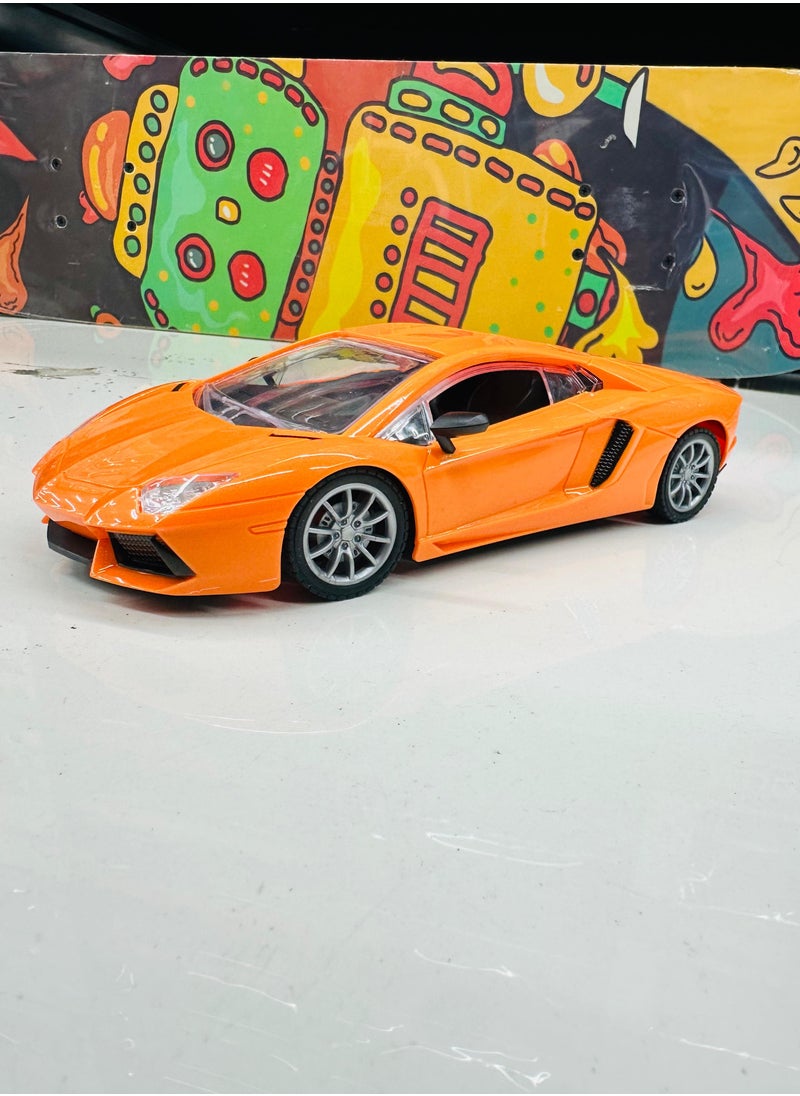 Splendid - Lamborghini Aventador Car Model, Diecast Pull Back Car Toy car,Toy Vehicles, Metal Toy Car Model - Pull Back Collection, Light and Sound, Boys Toys Kids Adults Gifts-ORANGE - Image 1