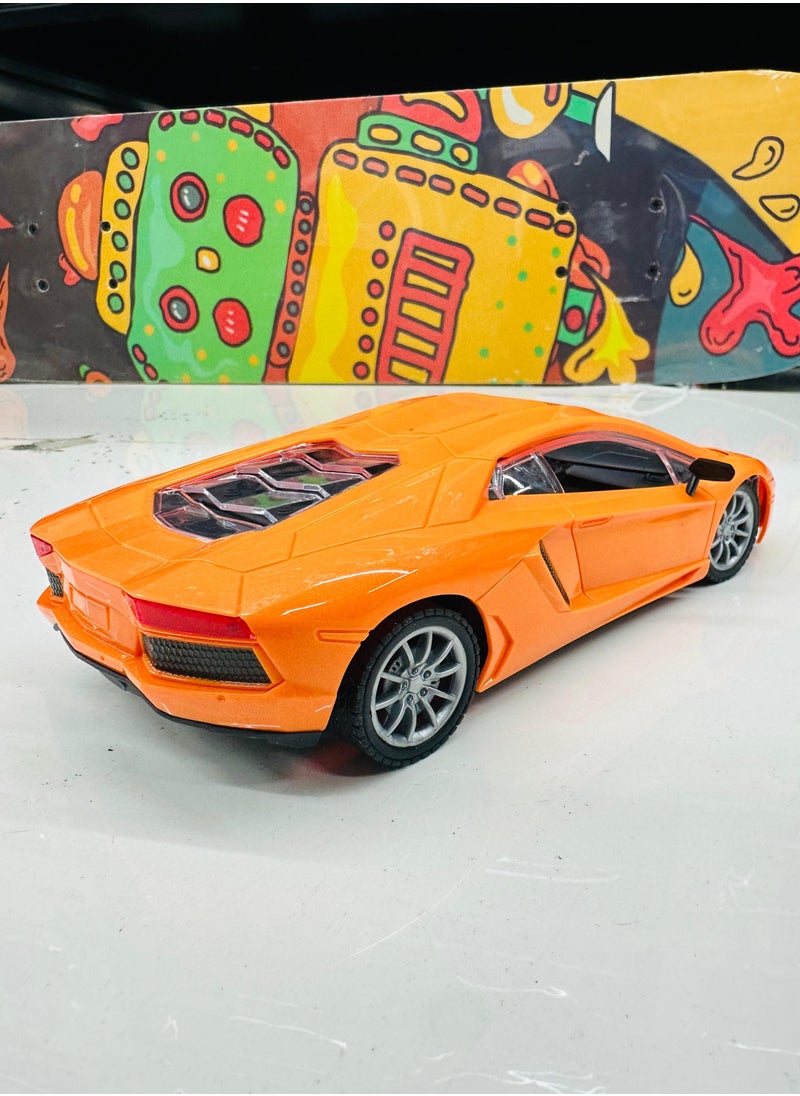Splendid - Lamborghini Aventador Car Model, Diecast Pull Back Car Toy car,Toy Vehicles, Metal Toy Car Model - Pull Back Collection, Light and Sound, Boys Toys Kids Adults Gifts-ORANGE - Image 1