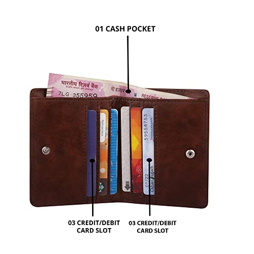 ShopMantra Women's Printed Small Wallet | Women's Purse | Premium Vegan Faux Leatherette Small Pocket Organizer | Coin, Card Holder | Navy Blue - Image 4