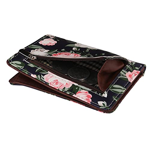 ShopMantra Women's Printed Small Wallet | Women's Purse | Premium Vegan Faux Leatherette Small Pocket Organizer | Coin, Card Holder | Navy Blue - Image 3