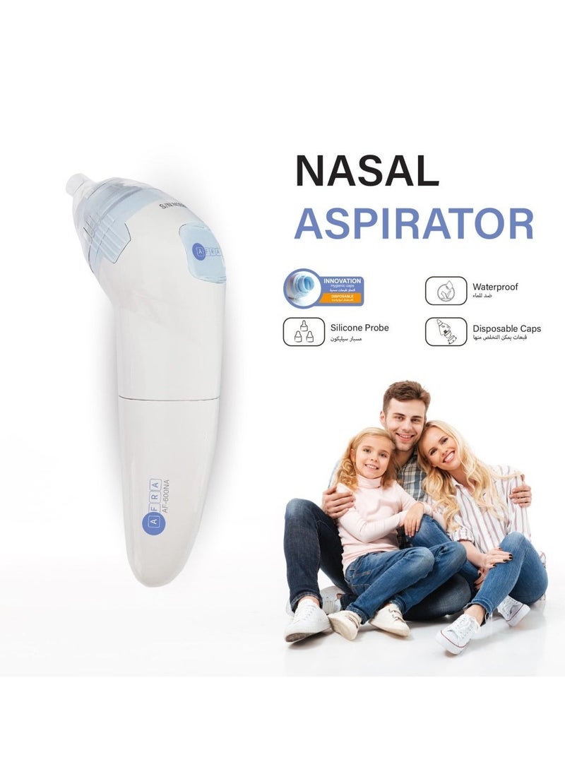 AFRA White Nasal Aspirator, Effective And Gentle, Hygienic, Removable Elements, 0 Months -AF-600NA - Image 2