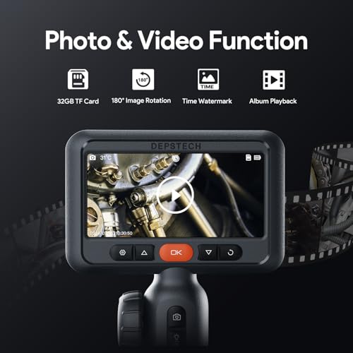DEPSTECH Dual Lens Two-Way Articulating Borescope Camera with Light, 4.5" Screen and 5FT Flexible Snake Scope Industrial Endoscope, Inspection Video Camera Tool for Wall, Engine, Auto, Mechanics - Image 5