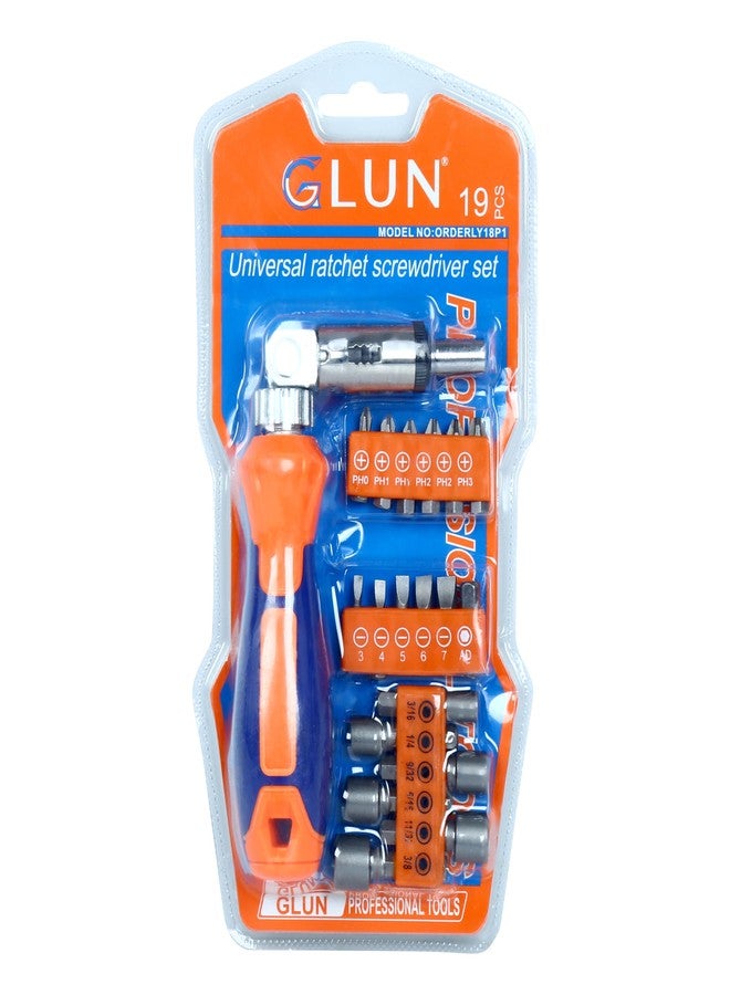 GLUN مجموعة مفكات براغي ومفاتيح ربط من GLUN® مكونة من 18 قطعة، مجموعة رؤوس دقيقة بمقابض دوارة لإصلاح الإلكترونيات والأدوات المنزلية، مجموعة أدوات للدراجات، متعددة الألوان - Image 4
