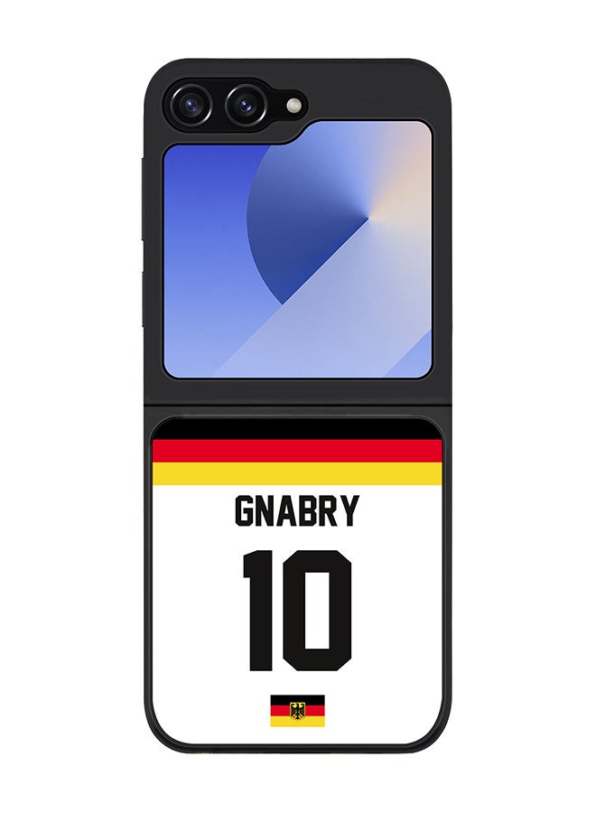 Stylizedd Rugged Black edge case for Samsung Galaxy Z Flip7 FE, Slim fit Case Flexible Anti Drop TPU Gel Thin Cover - Football Team - Germany, Player Name - Gnabry - Image 1