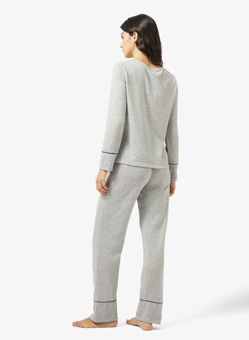 جينجر Relaxed Top & Pyjama Loungewear Set