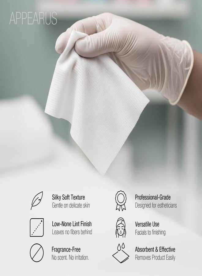 Appearus Professional 4x4 Esthetic Wipes - 200 Count, Lint-Free Nonwoven Facial Towelettes for Spa, Salon, Skincare, Cleansing & Makeup Removal - Ultra Soft & Absorbent - Image 3