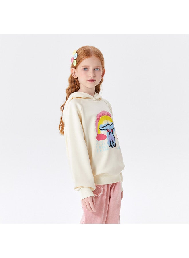 MQD Top + Pants】 Girls' Autumn New Casual Sporty Sweet Outfit Hoodie Set - Image 4
