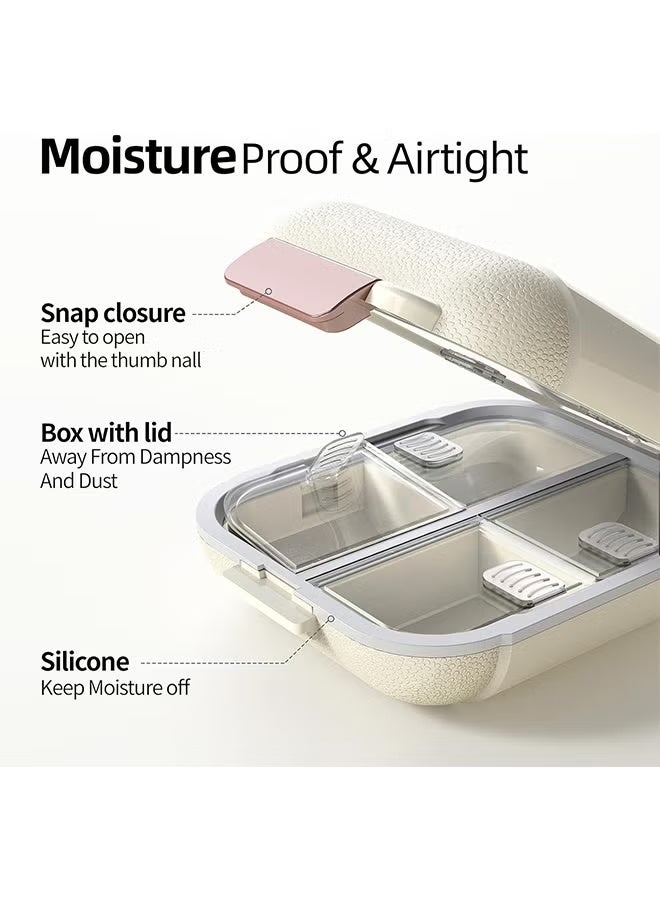 Daily Pill Organizer, Portable Pill Storage, Pill Case Organizer, Large Compartment Week Medication Holder Container with 7 Grid for Medicine Supplement, Fish Oil - Image 5