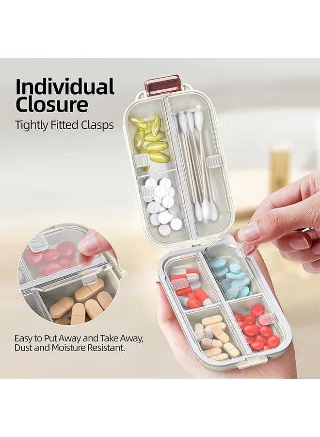 Daily Pill Organizer, Portable Pill Storage, Pill Case Organizer, Large Compartment Week Medication Holder Container with 7 Grid for Medicine Supplement, Fish Oil - Image 3