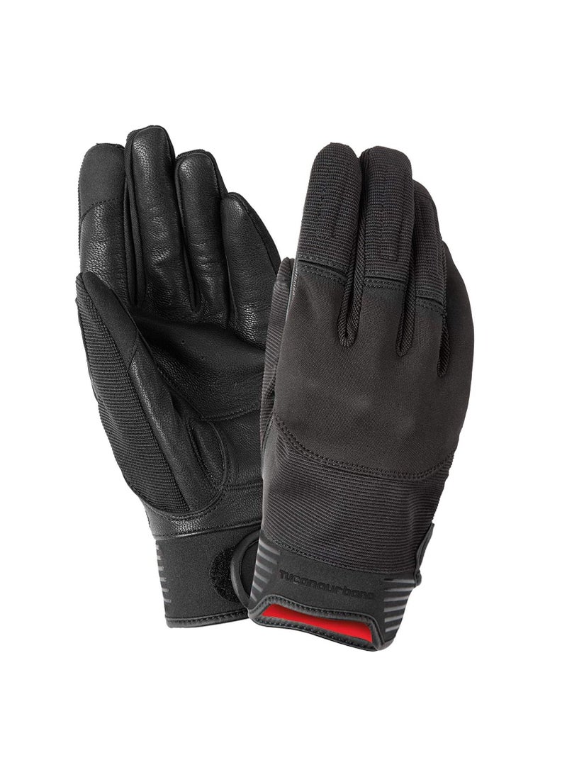TUCANO URBANO Tucano Urbano Krill Motorcycle Leather Gloves 985HU Black (Medium) 