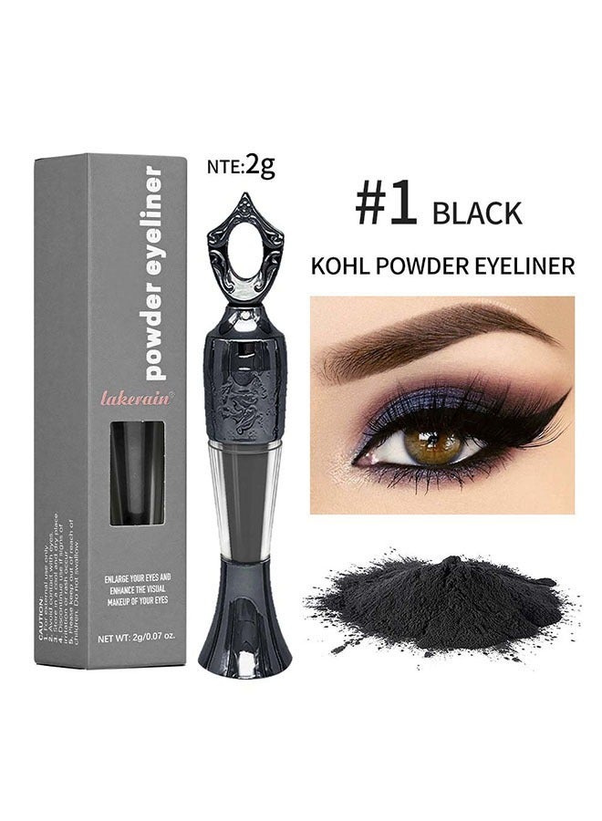 lakerain Kohl Powder Eyeliner，100% Natural Egyptian Eyeliner – Inspired by Ancient Egyptian Beauty, Handmade  Power Eyeliner, Powder Eye-Liner Intense Color, Long-Wearing, Smudge-Proof(#1Black) - Image 2