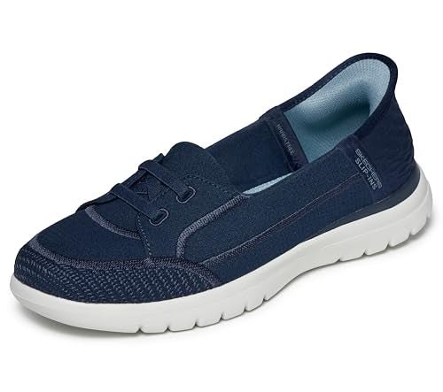 Skechers Women'sSlip-ins: On-The-GO Flex - Top Notch, Navy/Gray, 10 - Image 4