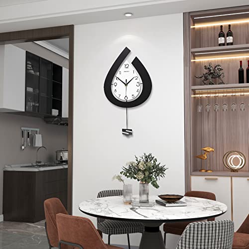 JTWALCLOCK Large Wall Clock for Living Room Decor Big Pendulum Modern Wall Clock Silent Non Ticking Battery Operated 28.7 Inch Clock for Kitchen Bedroom Bathroom Office Indoor Home Decorative - Image 2
