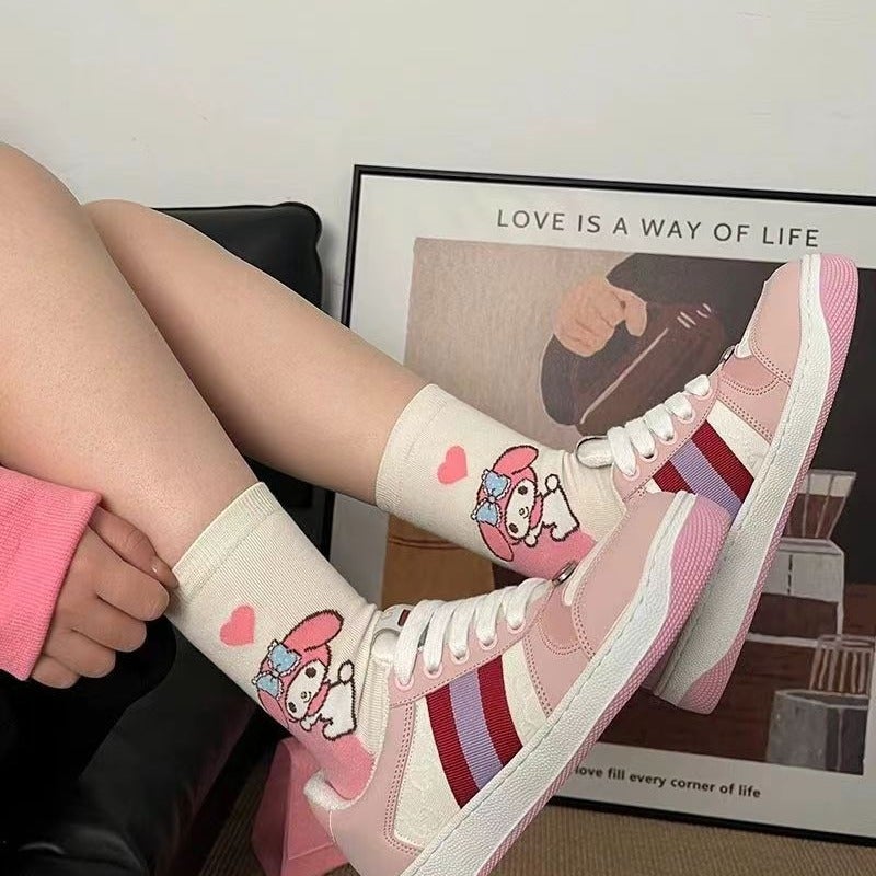 Kids Cartoon Non-Slip Mid-Calf Socks Melody  - Image 5