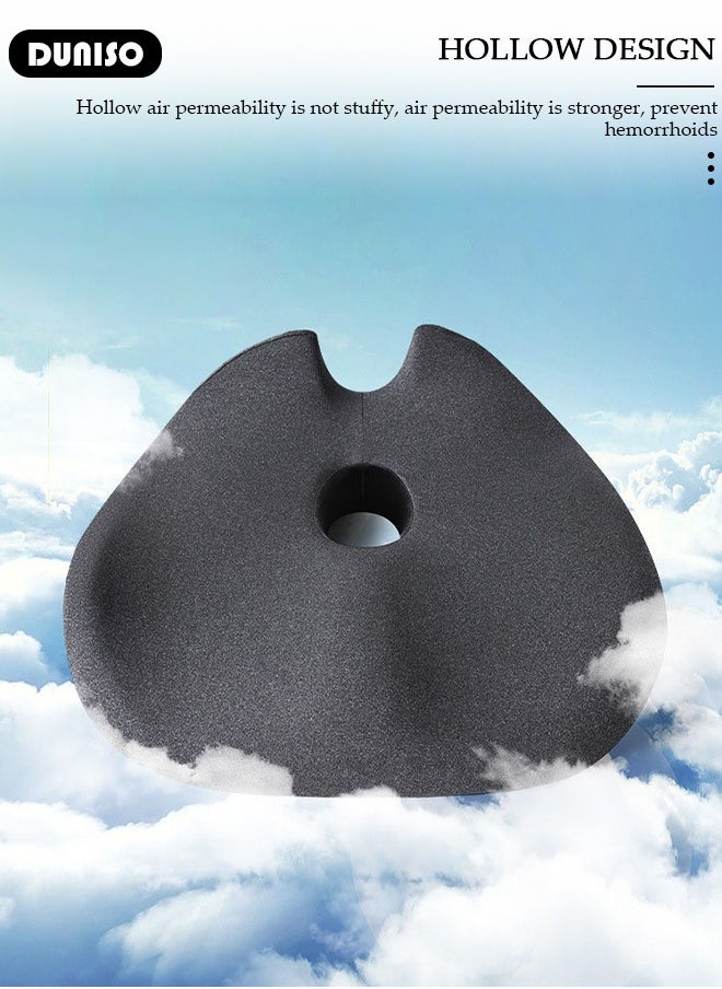 DUNISO Memory Foam Seat Cushion Coccyx Cushion for Office Chair Ergonomic Seat Pads Pillow for Car Seat Tailbone Sciatica Hemorrhoid Hollow Design Breathable Orthopedic Chair Cushion Pillow, Non-Slip Sitting Pillow for Car, Wheelchair, Office Chair  - Image 4