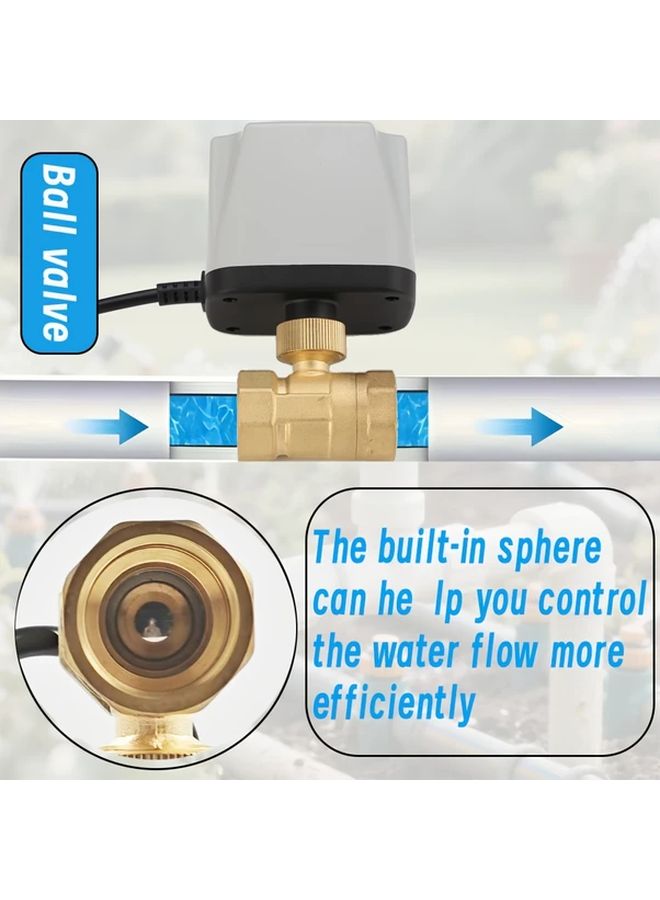 DN15 Brass Ball Valve Electromagnetic For Home And Industrial Pipe Fluid Control - Image 3