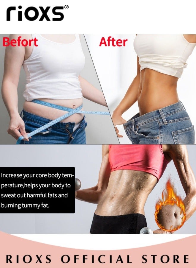 Women Compression Shapewear Tops, Short Sleeve Hot Waist Trainer, Underbust Tummy Control Body Shaper, Underbust Corset with Zipper, Lightweight Comfortable Sweat Fitness Shirt, Sauna Effect Tops, Easy to Wear and Take Off