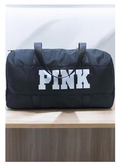 SportQ Gym bag for women and men, a bag with the letters “Pink” pattern made of Oxford cloth, a large-capacity crossbody bag, a sports duffle bag, a shoulder bag for training, travel and yoga, by SportQ  - Image 3