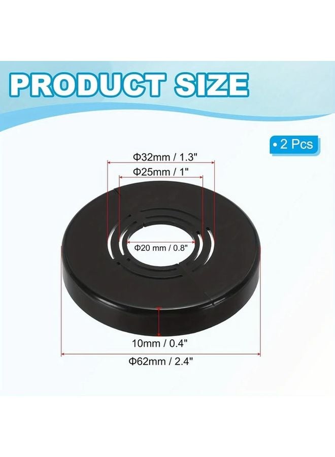 White ABS Split Flange Escutcheon Plate For 0 8 1 1 2 Inch OD Pipe Water Faucet - Image 4