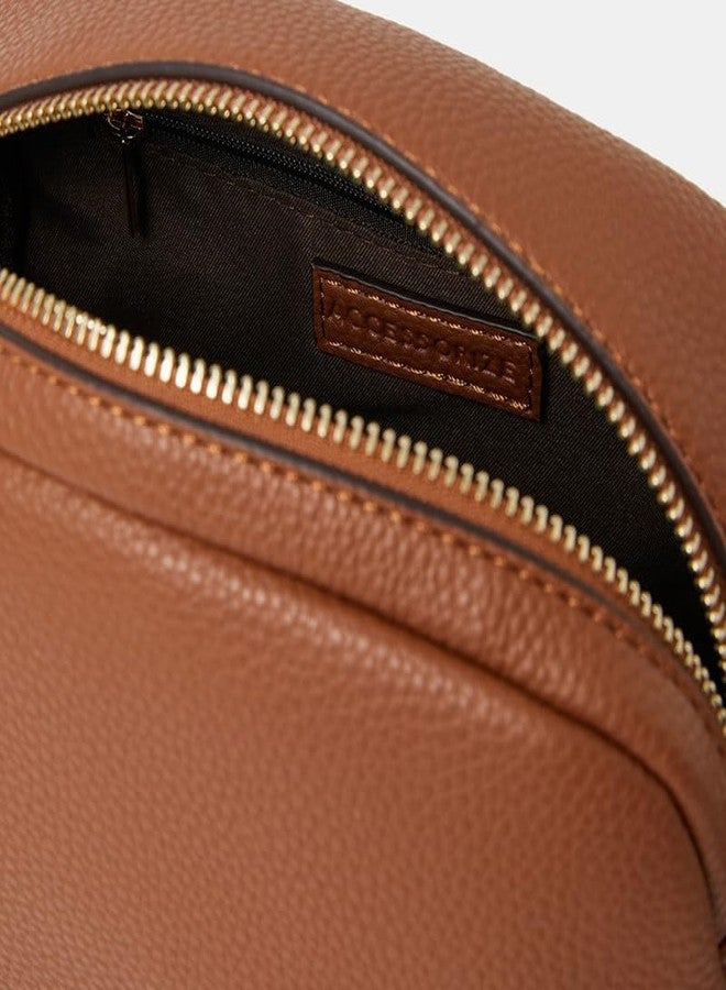 أكسيسورايز حقيبة كتف صغيرة من أكسسورايز لندن للنساء، لون بني، بحزام منسوج | حقائب يد | حقائب | حقيبة كتف أنيقة للسيدات - Image 4