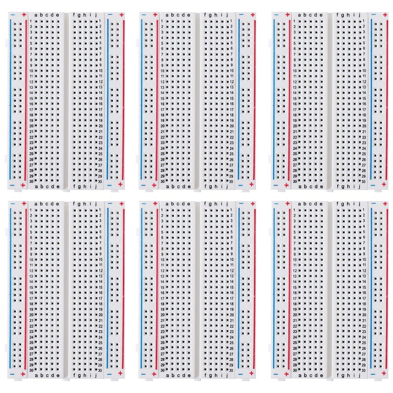 DEYUE breadboard Set Prototype Board - 6 PCS 400 Pin Solderless Board Kit for Raspberry pi and Arduino Project - Image 1