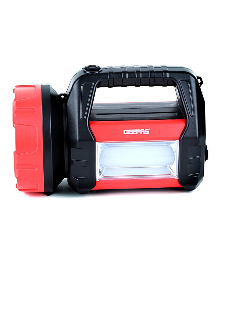 GEEPAS - Rechargeable Search Light with Lantern - Hand held LED Torch 10 Hours Working with 2000mAh Battery | Perfect for Camping, Trekking, Outdoor - Image 1