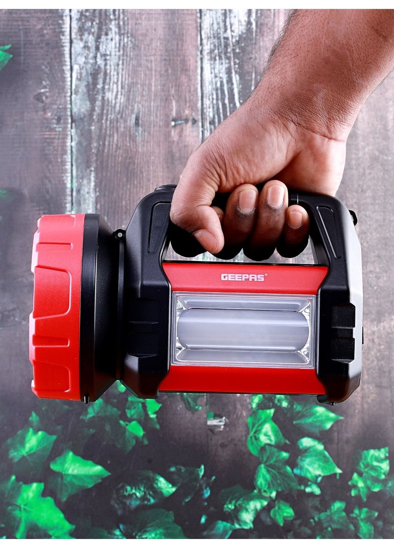GEEPAS - Rechargeable Search Light with Lantern - Hand held LED Torch 10 Hours Working with 2000mAh Battery | Perfect for Camping, Trekking, Outdoor - Image 1