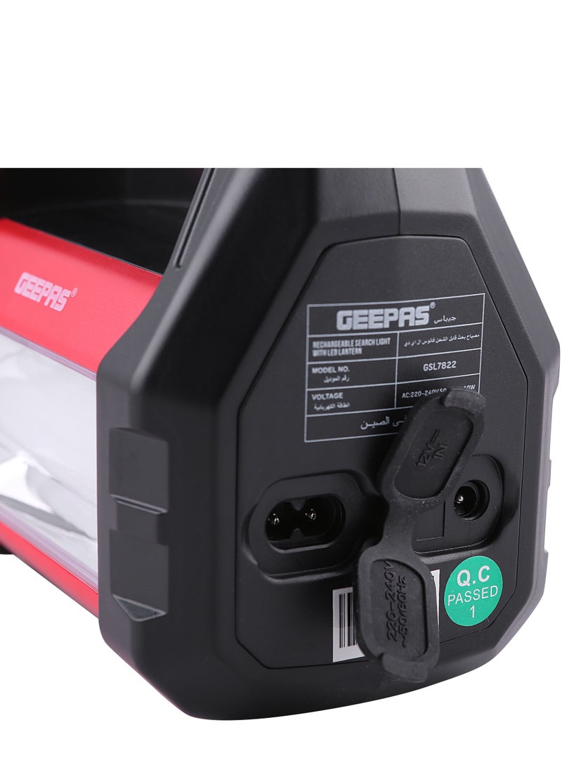 GEEPAS - Rechargeable Search Light with Lantern - Hand held LED Torch 10 Hours Working with 2000mAh Battery | Perfect for Camping, Trekking, Outdoor - Image 1