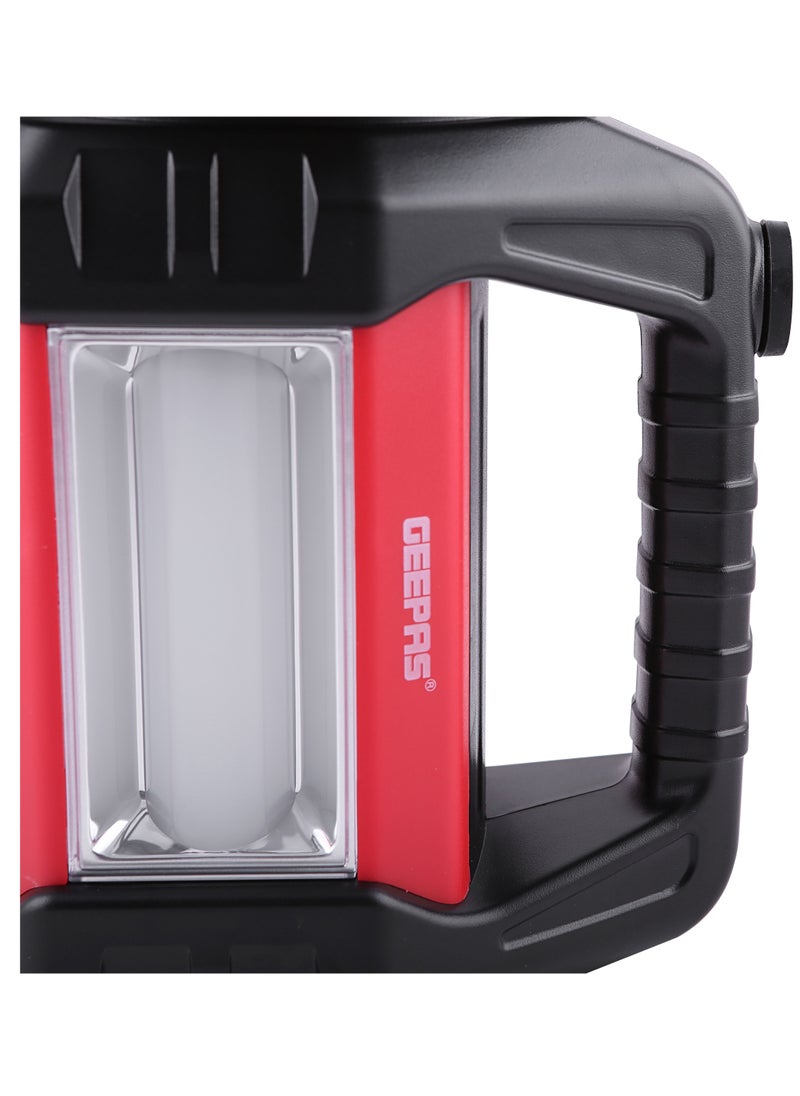 GEEPAS - Rechargeable Search Light with Lantern - Hand held LED Torch 10 Hours Working with 2000mAh Battery | Perfect for Camping, Trekking, Outdoor - Image 1