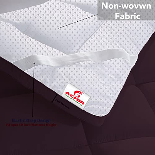 ACHIR 500 GSM Super Soft Polycotton Microfiber Mattress Topper/Padding for Soft and Comfortable Sleep-Wine, (Small Size, 36"X72"Inch, 3 X 6Feet) - Image 5