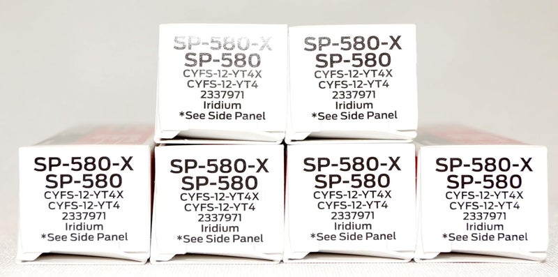 OverstockDirect شمعات الإشعال الإيريديوم الأصلية من الشركة المصنعة (6 قطع) SP580 CYFS12YT4 - Image 5